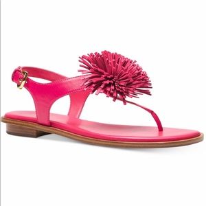 Michael Kors Lolita leather sandal pink